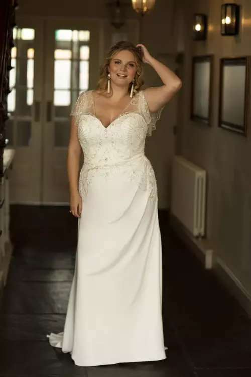Plus size art deco wedding dress on sale